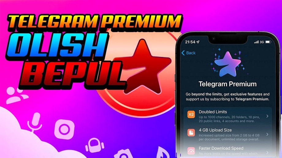 Mutlaqo tekinga Telegram Premiumga ega bo‘lishni istaysizmi?