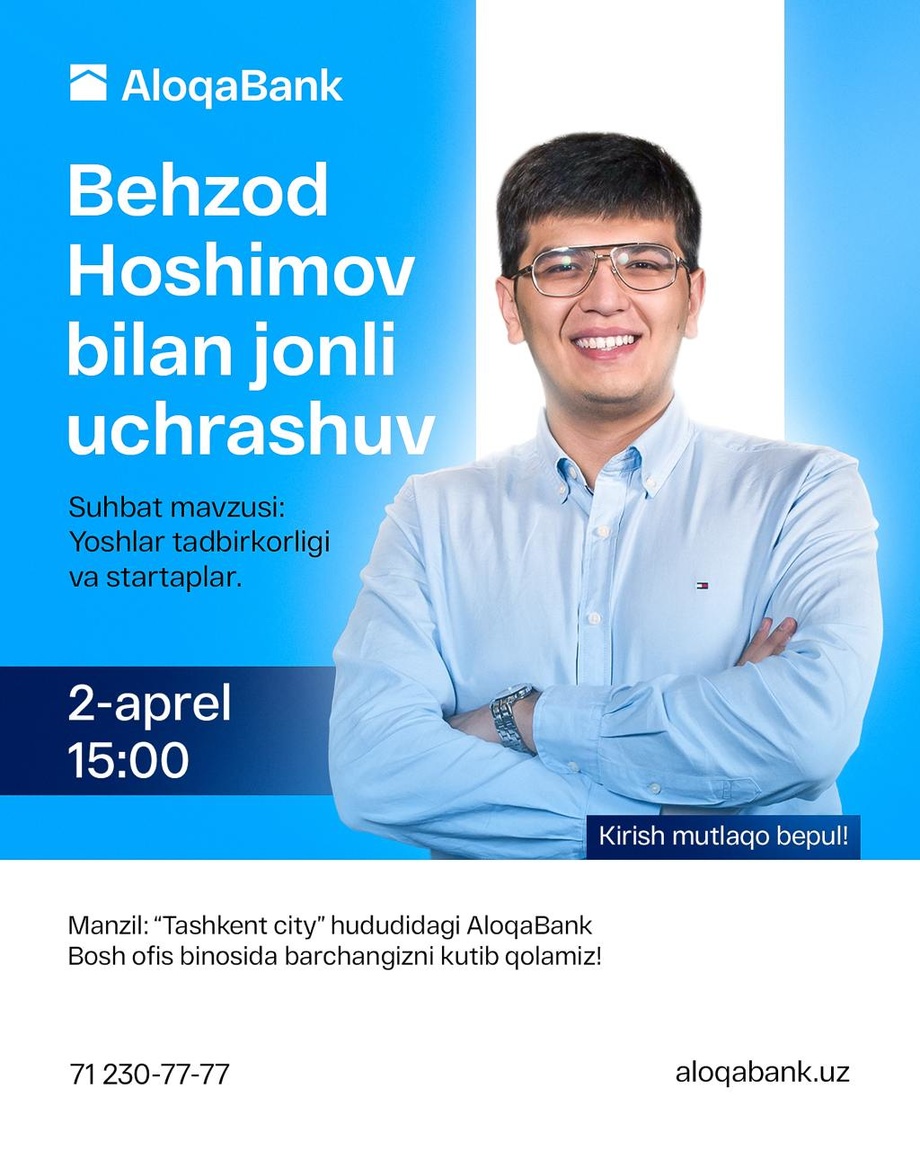 Sizni navbatdagi ilhomlantiruvchi uchrashuvga taklif etamiz!